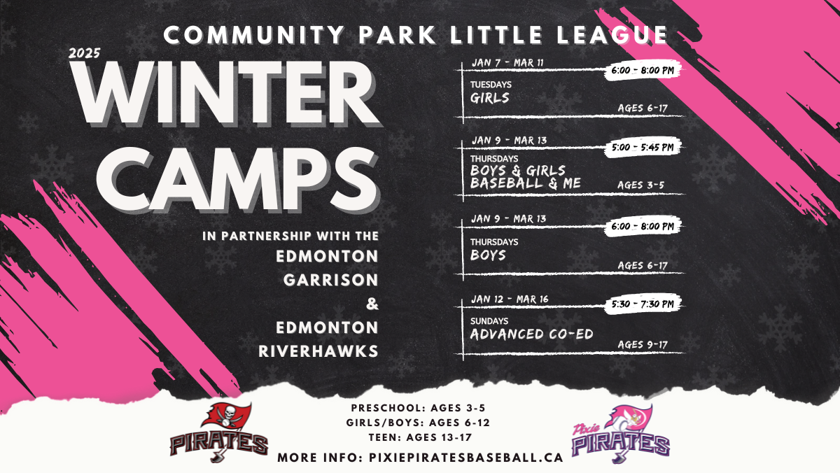 Edmonton Girls Baseball Community Park Little League Winter Baseball Camps Edmonton Garrison